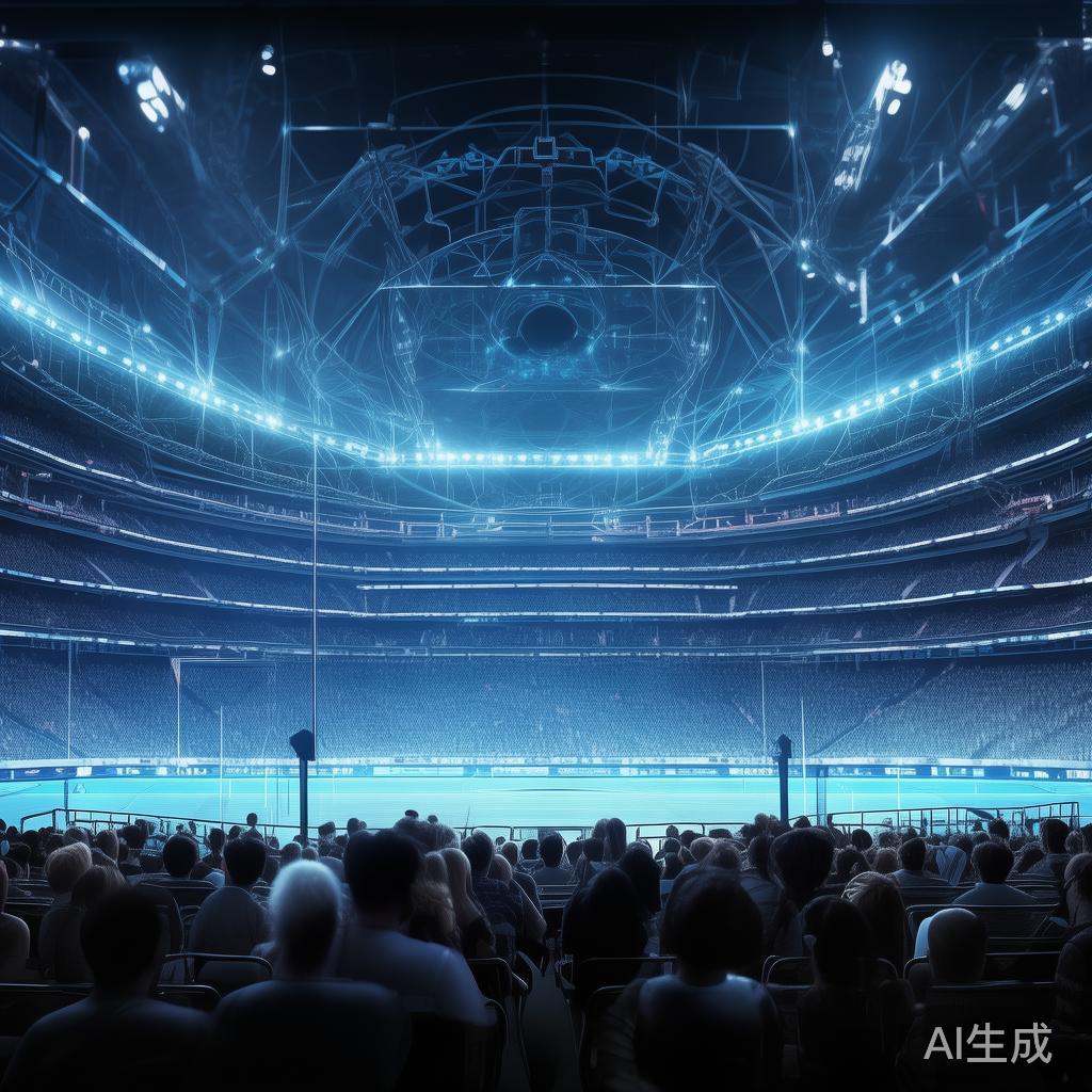 在传统体育模式中，观众、运动员与赛事组织者之间的互